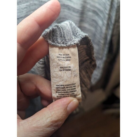 SOFT SURROUNDINGS Waldport Tunic Top Blouse Shirt Gray Marled Long Size Small - Picture 10 of 16